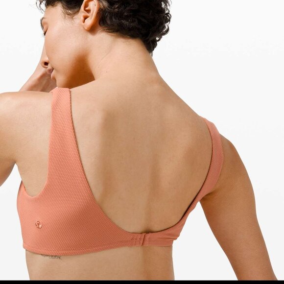 NWOT LULULEMON Waterside Honeycomb Swim Bikini - 10 - Nude Pink - Picture 3 of 6